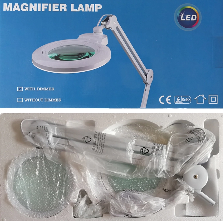 Noval LED Magnifying Lamp Magnifier Glasses With Facial Steamer