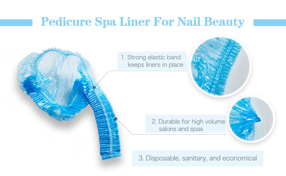 Factory supply disposable plastic pedicure spa tube liner for beauty salon use, 400 pieces per box
