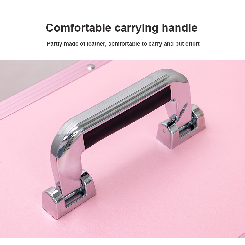 Portable Manicure Table, Pink Nail Desk Table, Multifunctional Nail Table